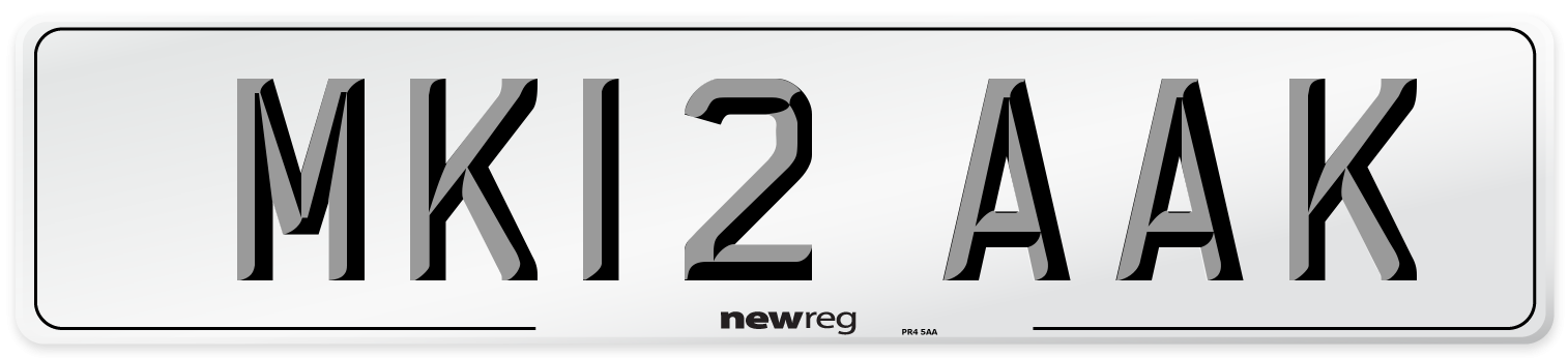 MK12 AAK Number Plate from New Reg
